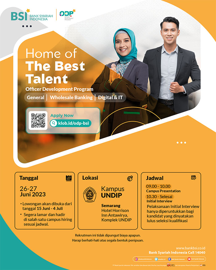 Pengumuman Campus Hiring Bank Syariah Indonesia